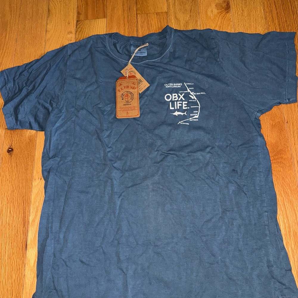 Unisex U.S. Vintage OBX T-Shirt [Navy, Medium]